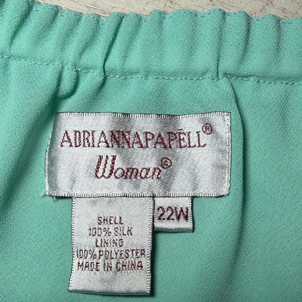 Adrianna Papell Mint Floral High Low Skirt Vintage Size 22W - Picture 2 of 8